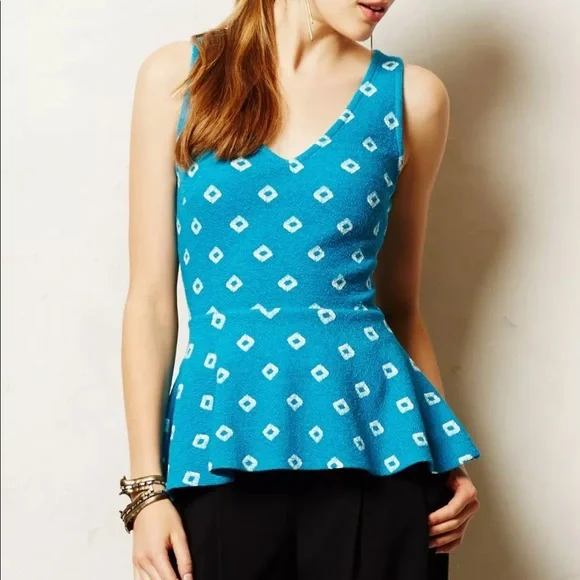 Anthropologie Postmark Flynn Peplum Top